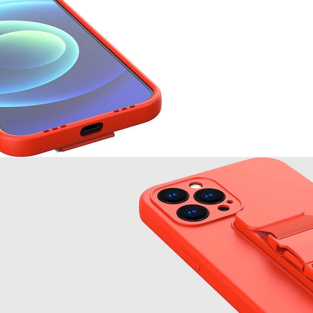 Rope Case silikonowe etui ze smyczą do Xiaomi Redmi Note 11 Pro granatowy – zdjęcie 4