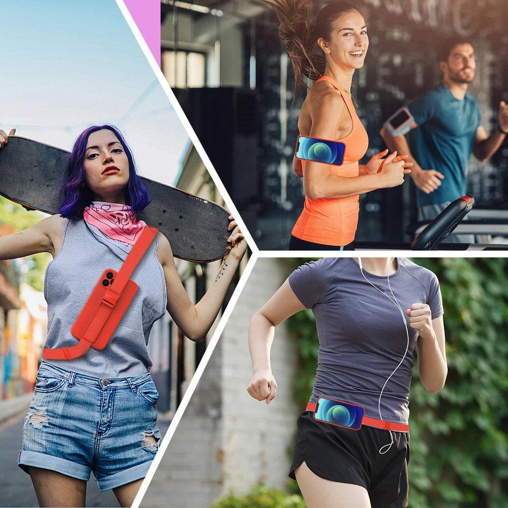 Rope Case silikonowe etui ze smyczą torebka do Redmi Note 11 Pro czerwony – zdjęcie 10