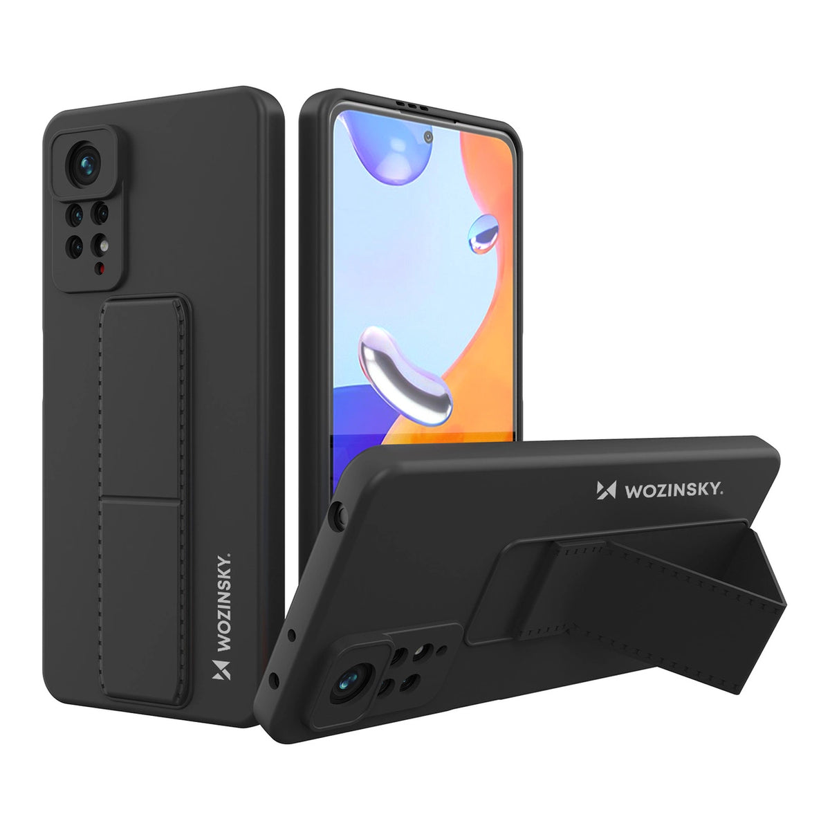 Wozinsky Kickstand Case silikonowe etui z podstawką etui Xiaomi Redmi Note