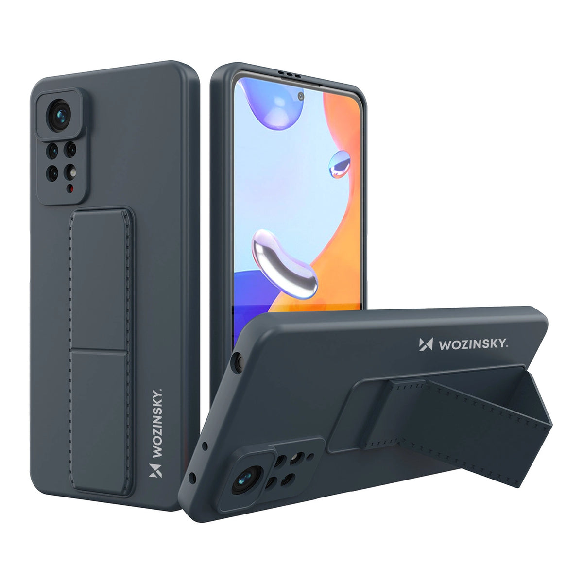 Wozinsky Kickstand Case silikonowe etui z podstawką etui Xiaomi Redmi Note