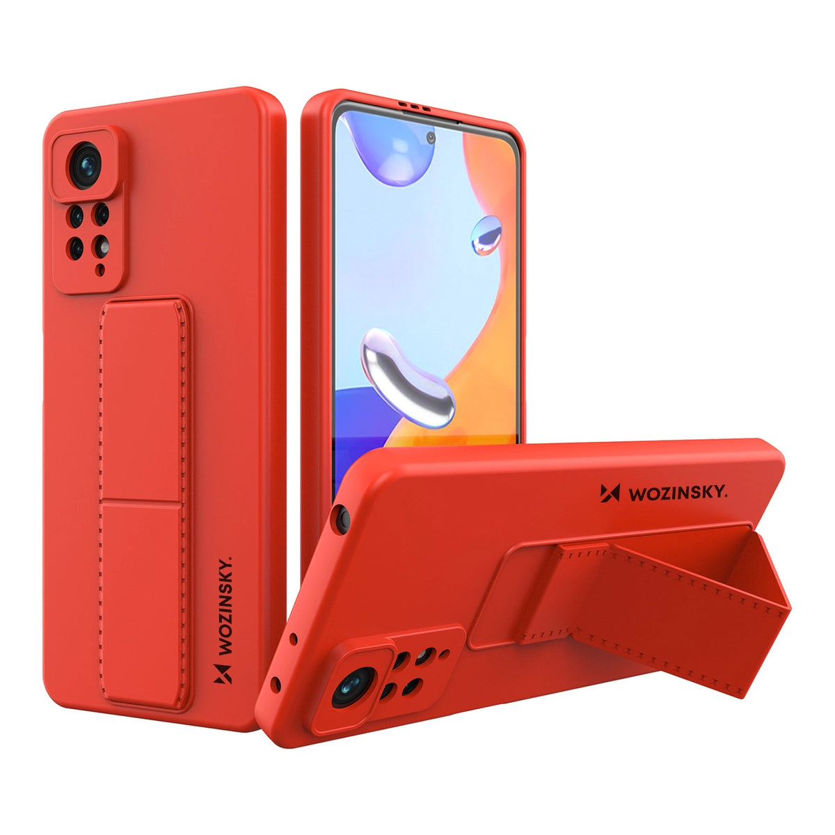 Wozinsky Kickstand Case silikonowe etui z podstawką etui Xiaomi Redmi Note
