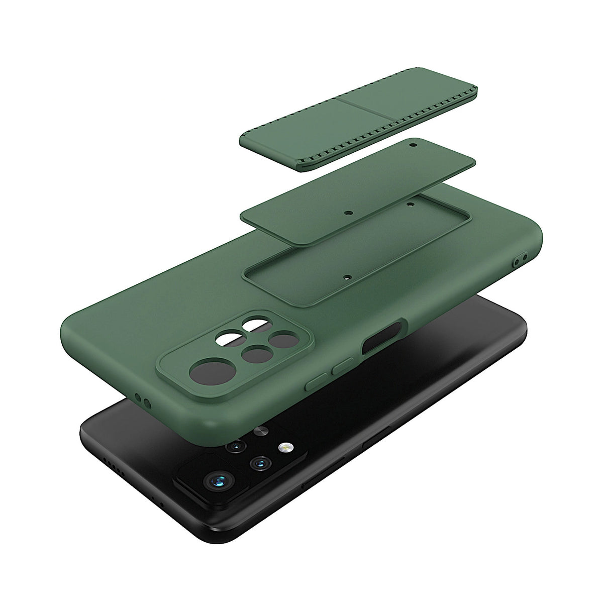 Wozinsky Kickstand Case silikonowe etui z podstawką etui Xiaomi Poco M4 – zdjęcie 6