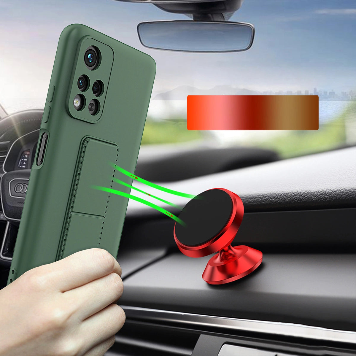 Wozinsky Kickstand Case silikonowe etui z podstawką etui Xiaomi Poco M4 – zdjęcie 7