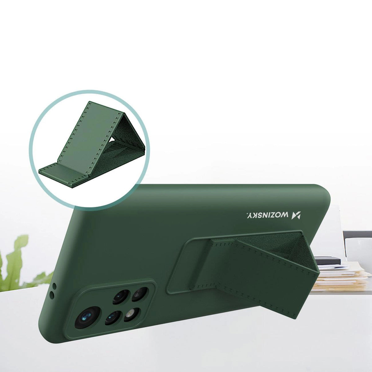 Wozinsky Kickstand Case silikonowe etui z podstawką etui Xiaomi Redmi 10 – zdjęcie 5