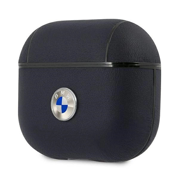 Etui BMW Genuine Leather Silver Logo na AirPods 3 - granatowe – zdjęcie 3
