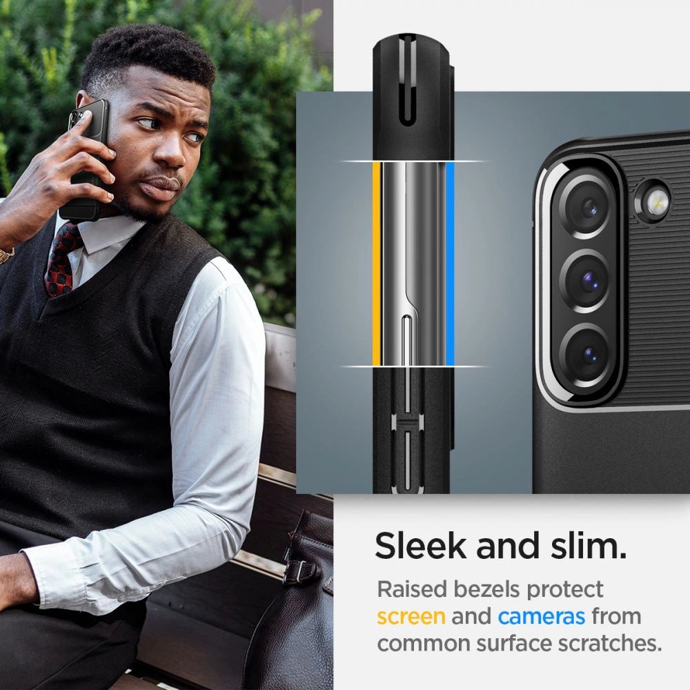 Etui Spigen Rugged Armor na Samsung Galaxy S22 - czarny mat – zdjęcie 10