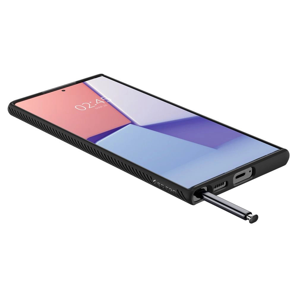 Etui Spigen Liquid Air na Samsung Galaxy S22 Ultra - czarny mat – zdjęcie 5