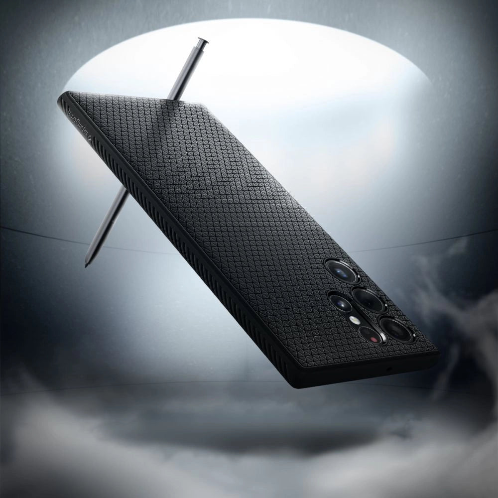 Etui Spigen Liquid Air na Samsung Galaxy S22 Ultra - czarny mat – zdjęcie 7