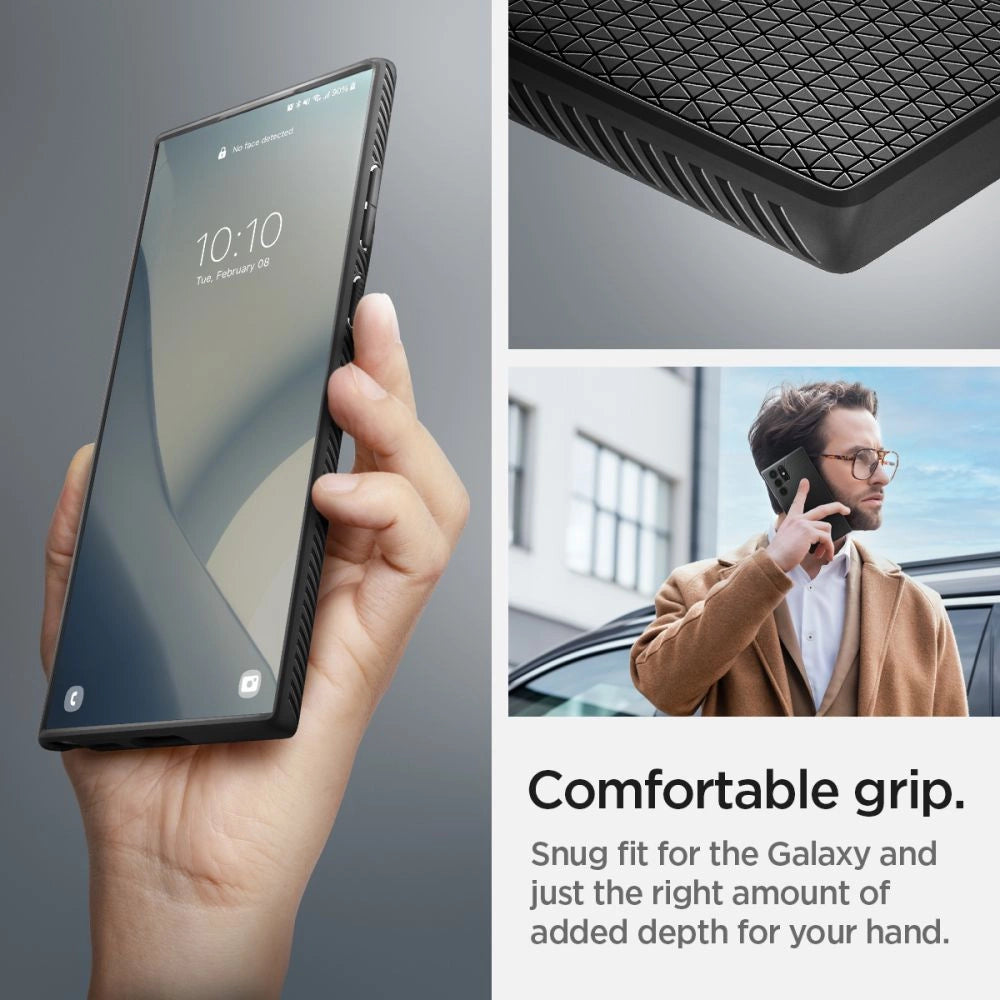 Etui Spigen Liquid Air na Samsung Galaxy S22 Ultra - czarny mat – zdjęcie 9