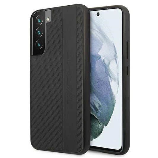 Etui AMG Carbon Stripe&Embossed na Samsung Galaxy S22+ - czarne