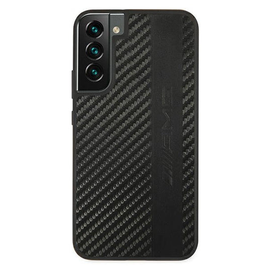 Etui AMG Carbon Stripe&Embossed na Samsung Galaxy S22+ - czarne