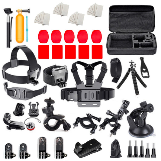 Zestaw uniwersalnych akcesoriów 63 w 1 do kamer sportowych GoPro, DJI