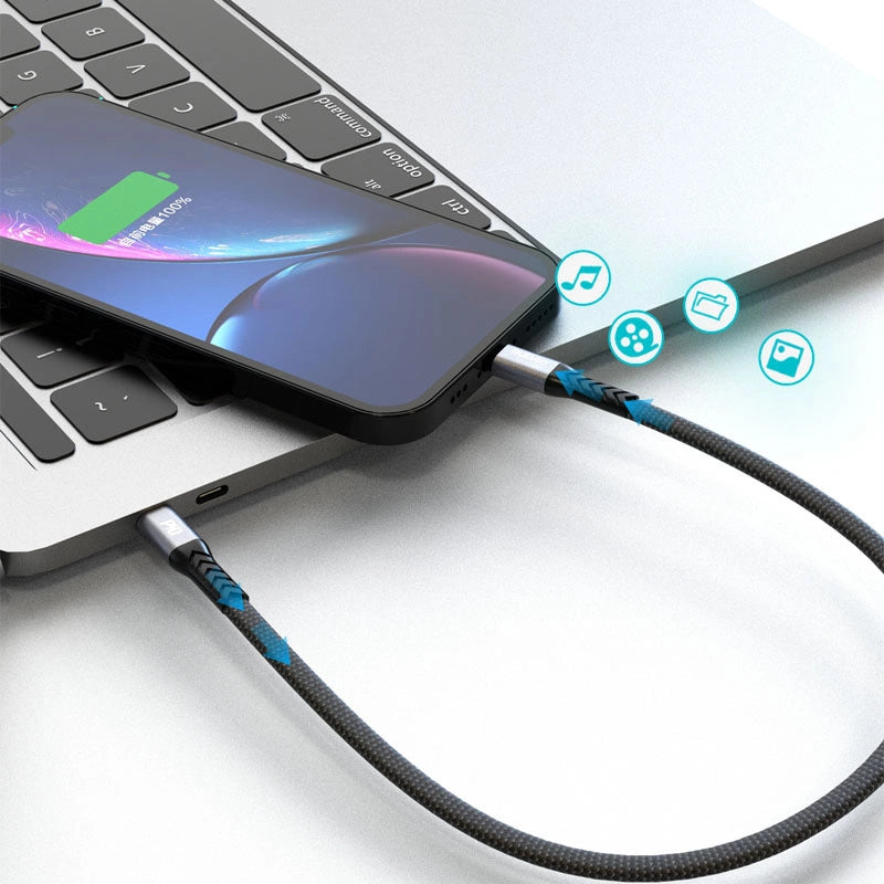 Kabel Dudao L10P Lightning - USB-C PD 20W 0,23m - czarny – zdjęcie 3