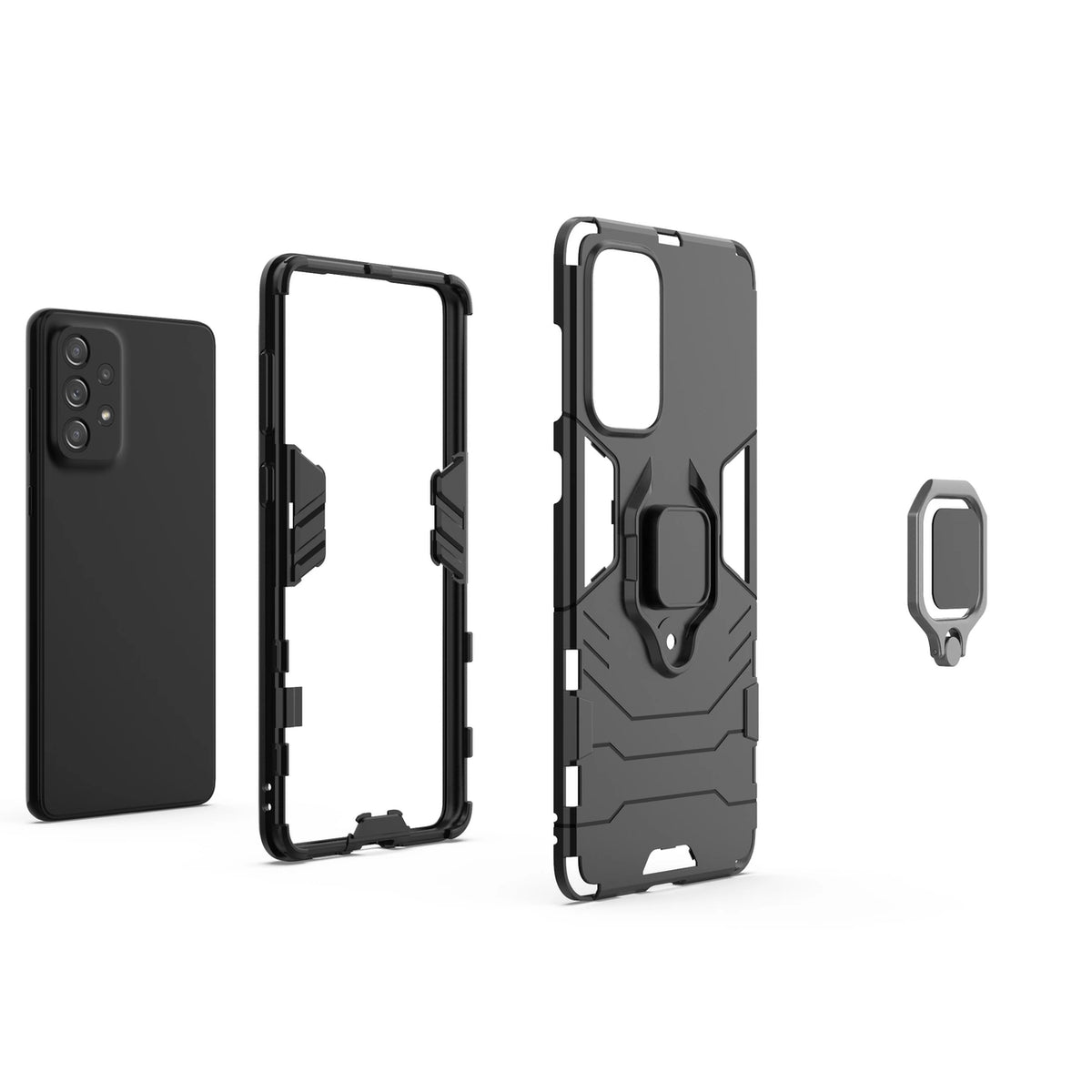 Ring Armor pancerne hybrydowe etui pokrowiec + magnetyczny uchwyt Samsung – zdjęcie 2