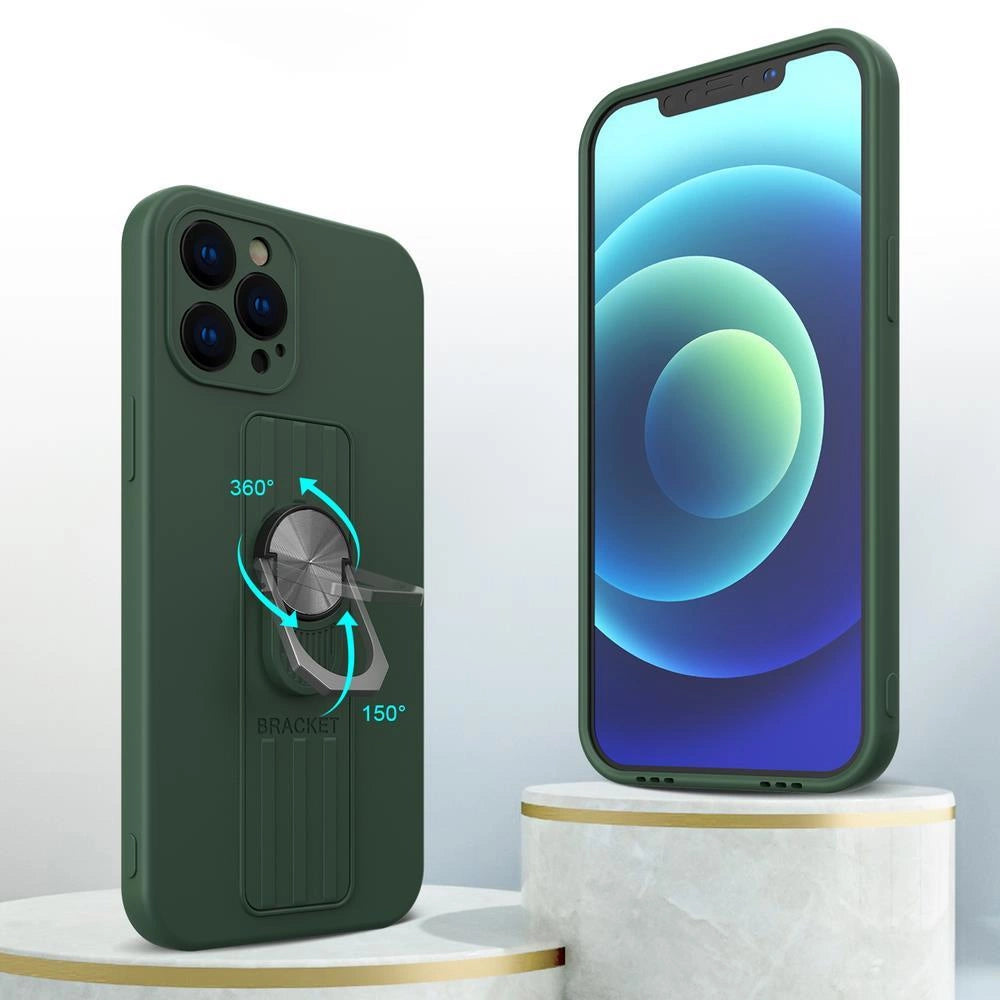 Ring Case silikonowe etui z uchwytem na do Xiaomi Redmi Note 11 czerwony – zdjęcie 2
