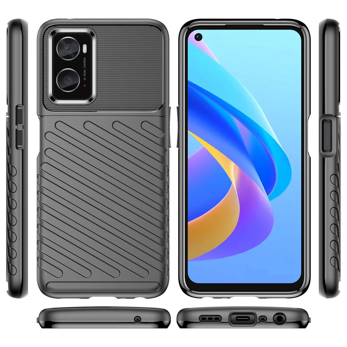 Thunder Case elastyczne pancerne etui pokrowiec Oppo A76 / Oppo A36 – zdjęcie 7