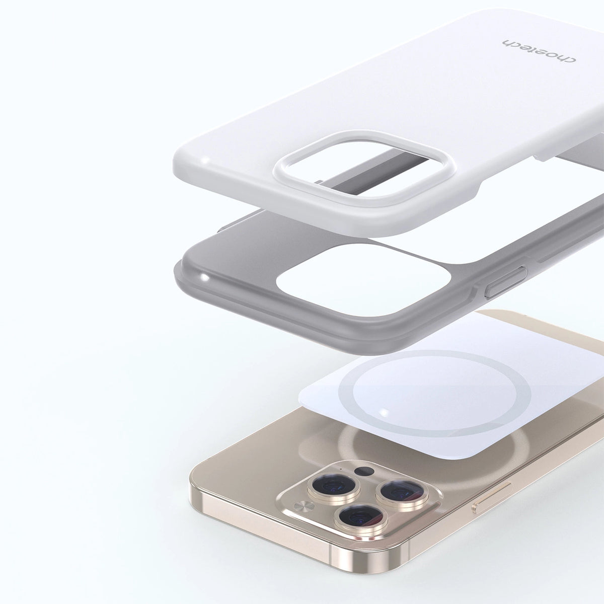 Choetech MFM Anti-drop case etui do iPhone 13 Pro biały (PC0113-MFM-WH) – zdjęcie 2