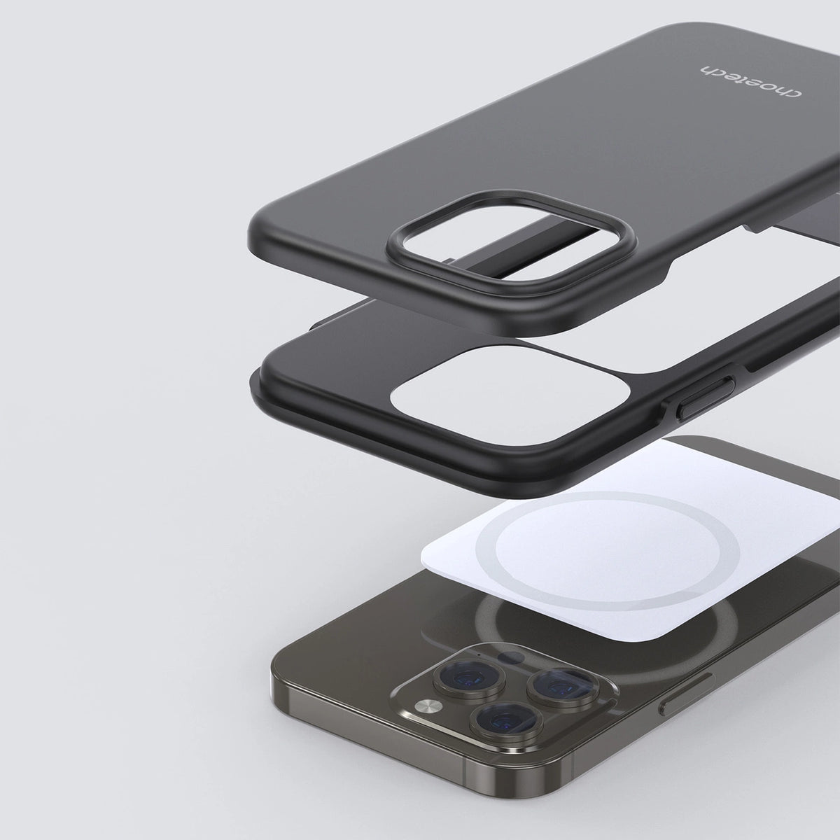 Choetech MFM Anti-drop case etui do iPhone 13 Pro czarny (PC0113-MFM-BK) – zdjęcie 10