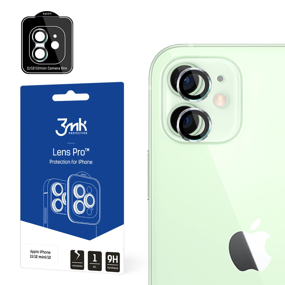 Osłona aparatu 3mk na iPhone 11 / iPhone 12 mini / iPhone 12 - srebrna
