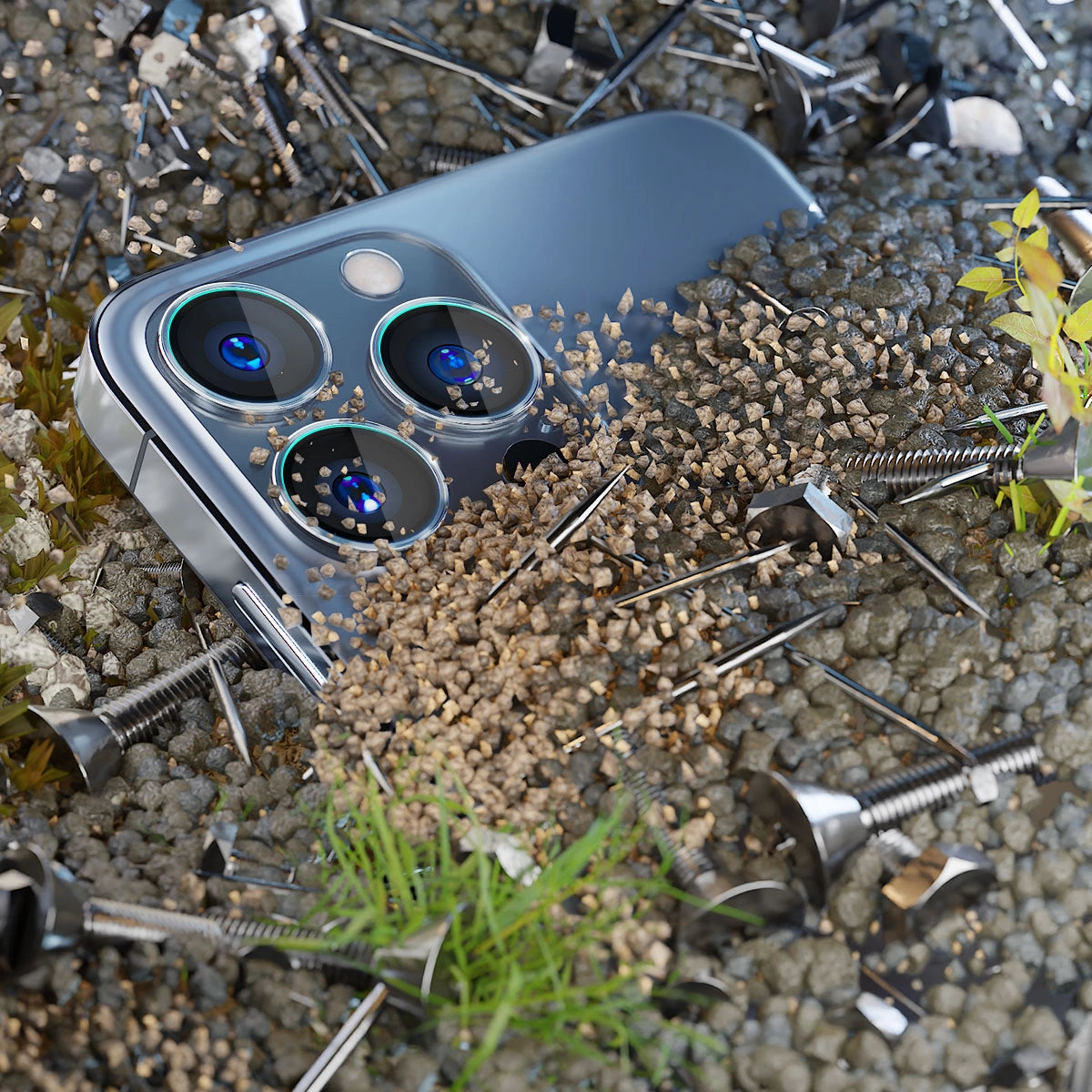 Osłona aparatu 3mk Lens Protection Pro na iPhone 12 Pro - srebrna – zdjęcie 5