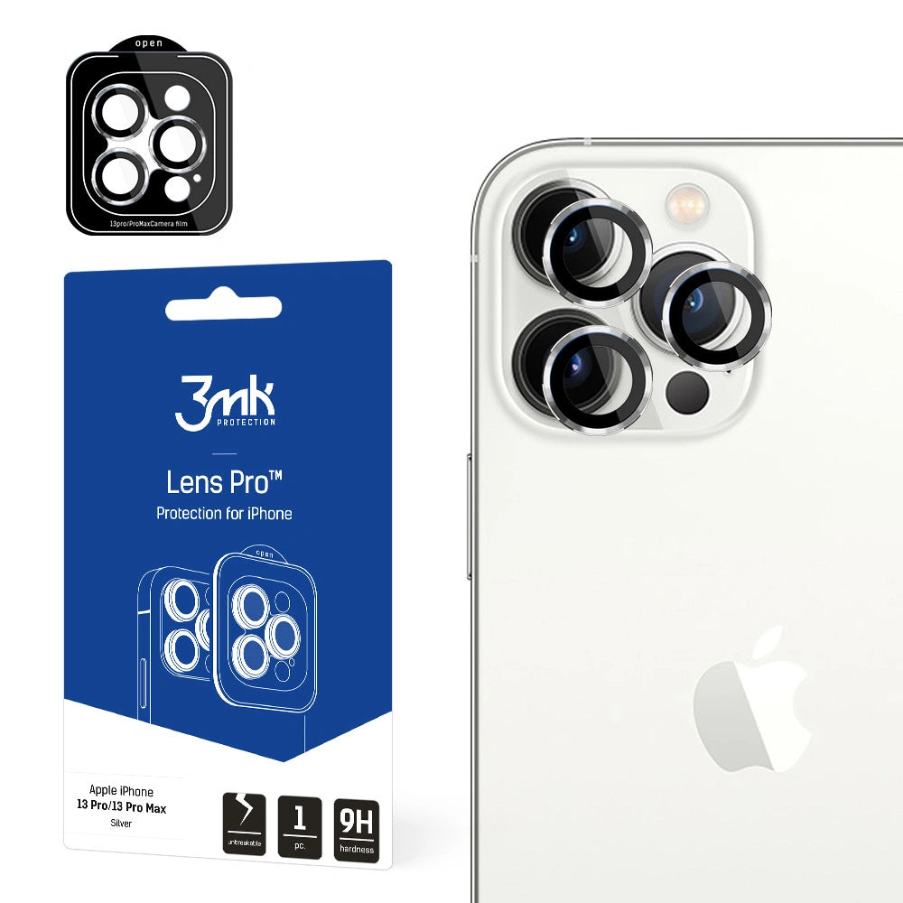 Osłona aparatu 3mk Lens na iPhone 13 Pro / iPhone 13 Pro Max - srebrna