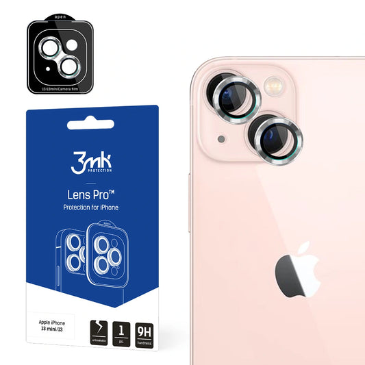 Osłona aparatu 3mk Lens Protection na iPhone 13 mini / iPhone 13 - srebrna