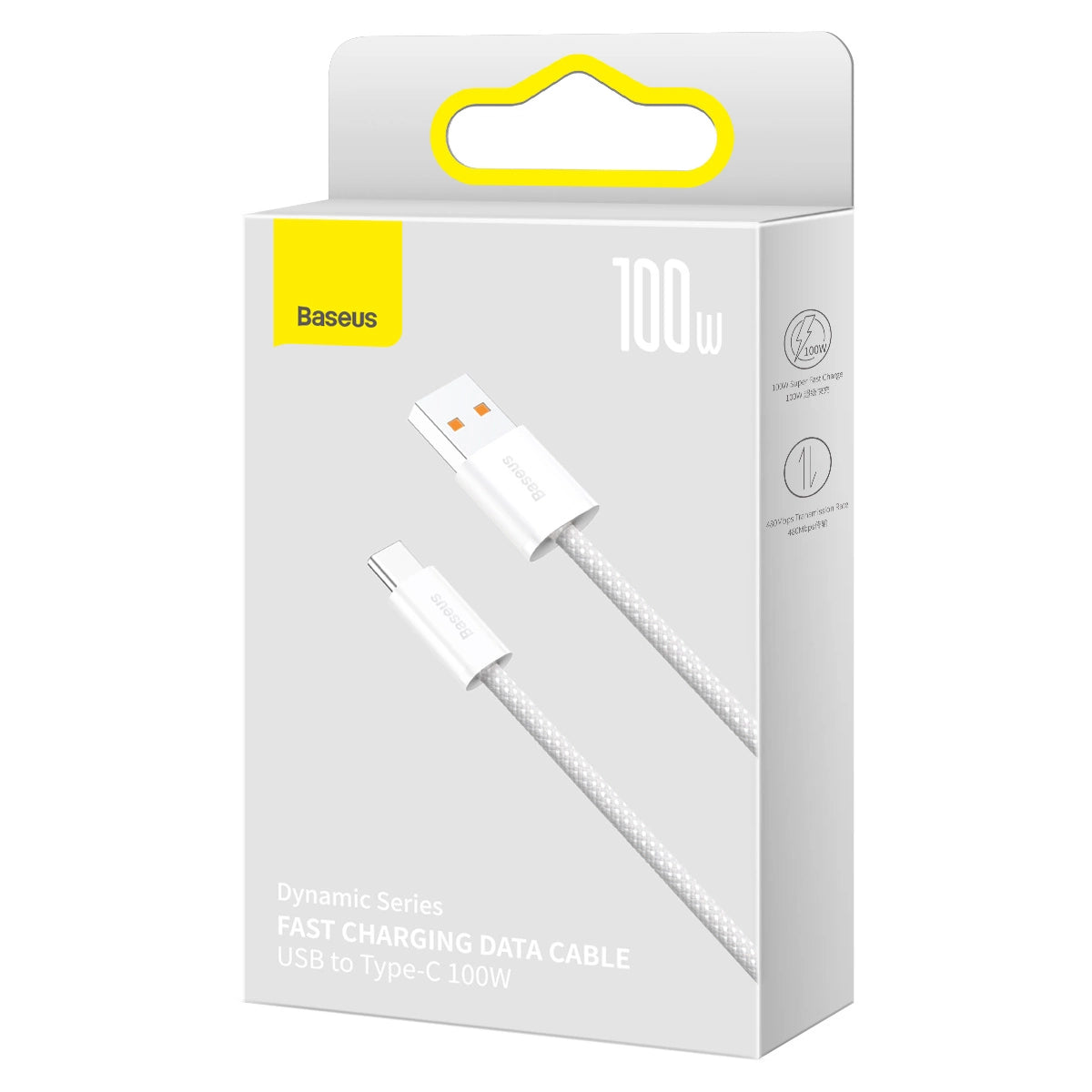 Baseus Dynamic Series kabel USB - USB Typ C 100W 2m biały (CALD000702) – zdjęcie 5