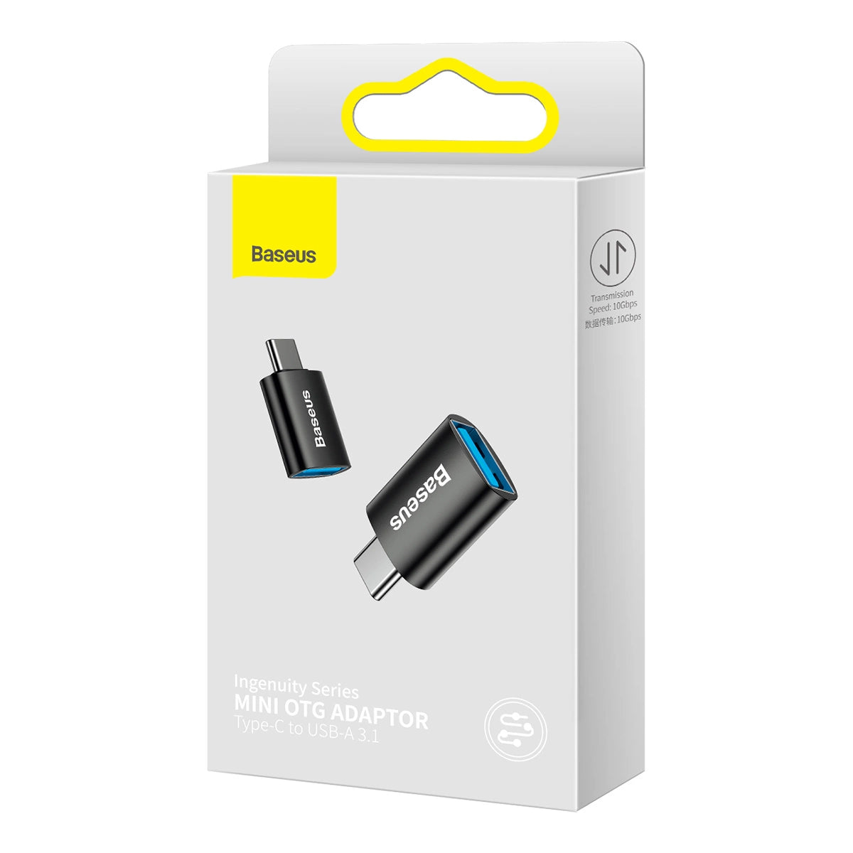 Adapter Baseus Ingenuity Series z USB-C do USB-A 10Gb/s - czarny – zdjęcie 5