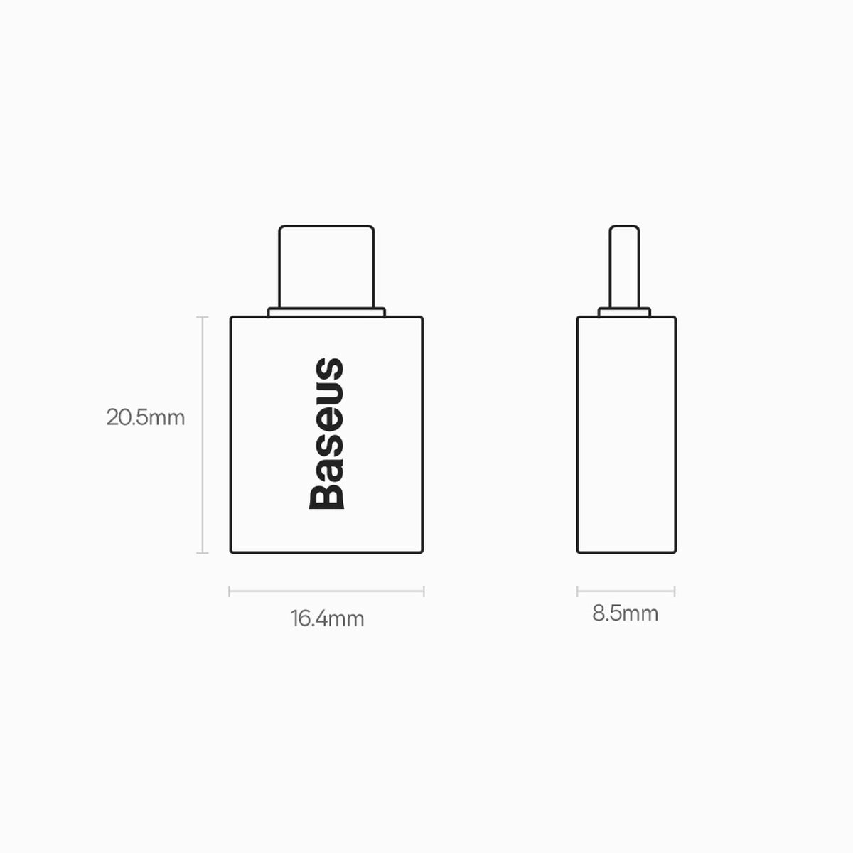 Adapter Baseus Ingenuity Series z USB-C do USB-A 10Gb/s - czarny – zdjęcie 12