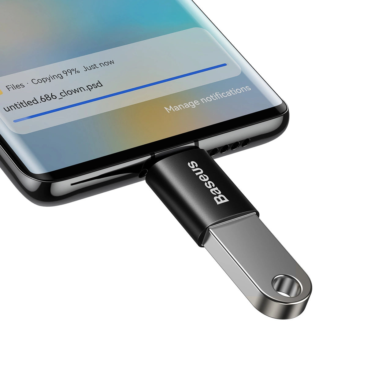 Adapter Baseus Ingenuity Series z USB-C do USB-A 10Gb/s - czarny – zdjęcie 4