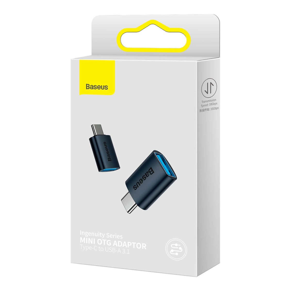 Adapter Baseus Ingenuity Series z USB-C do USB-A 10Gb/s - niebieski – zdjęcie 7