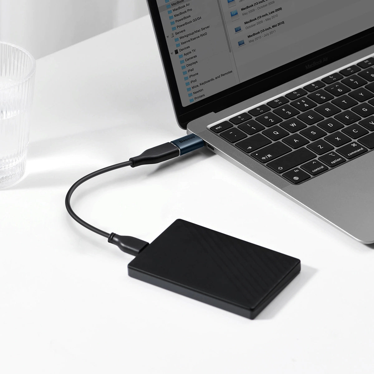 Adapter Baseus Ingenuity Series z USB-C do USB-A 10Gb/s - niebieski – zdjęcie 9