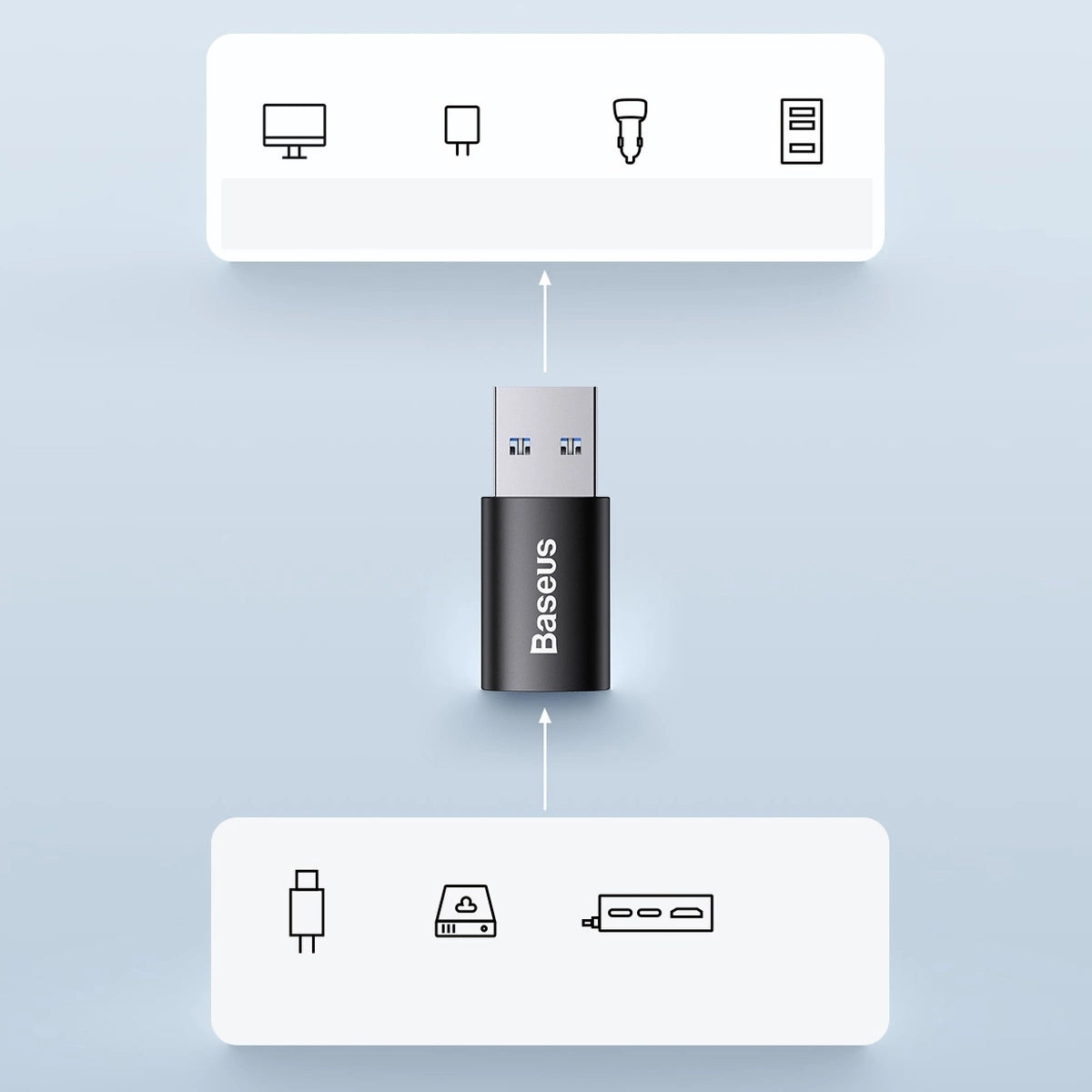 Baseus Ingenuity Series Mini przejściówka do USB Typ C czarny (ZJJQ000101) – zdjęcie 14