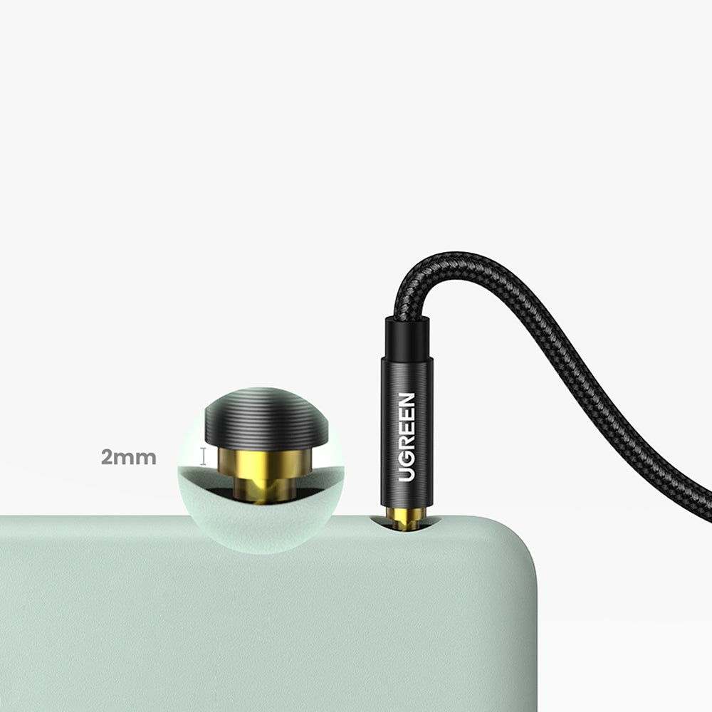 Ugreen kabel audio 2 x mini jack 3,5mm 2m czarny (50363 AV112) – zdjęcie 9