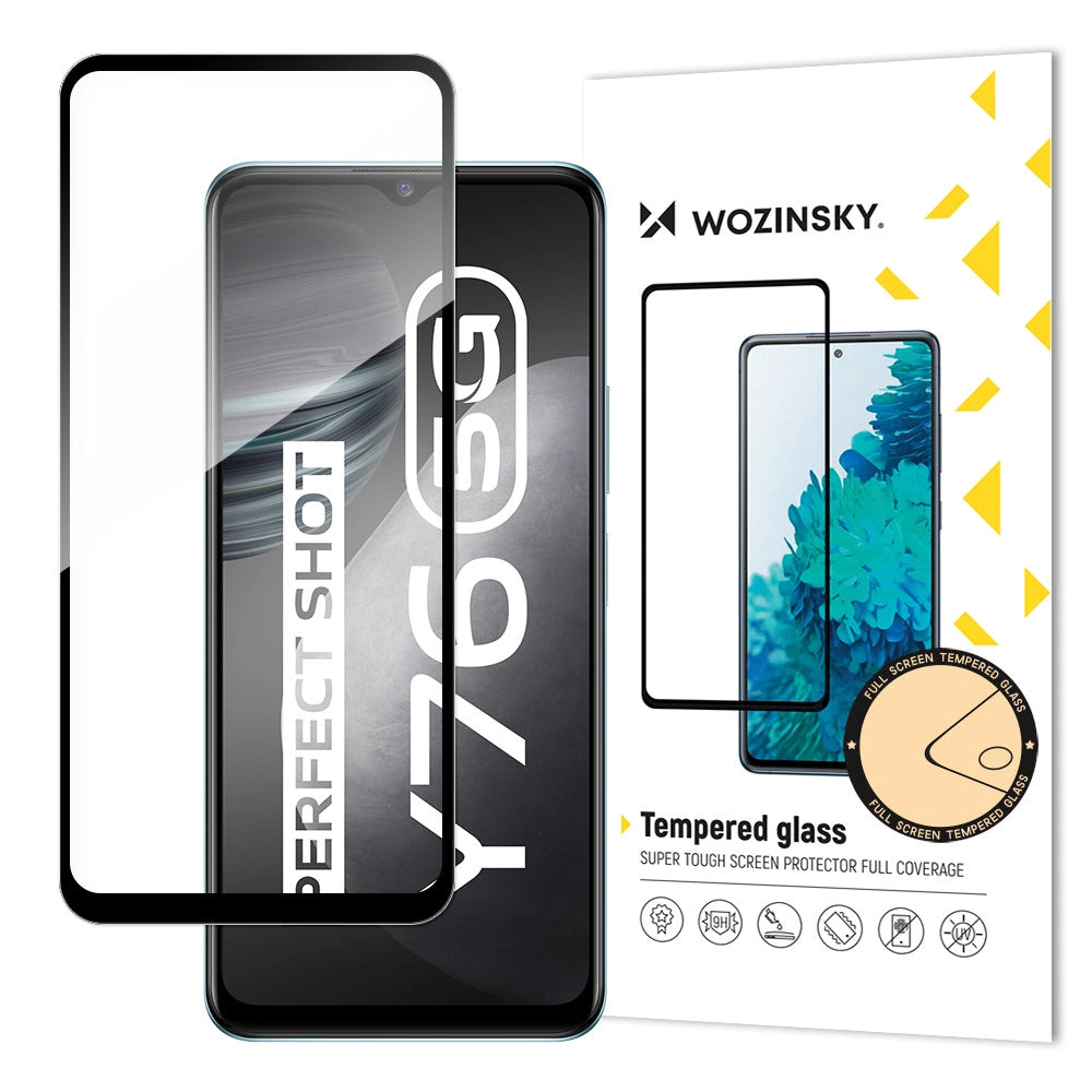 Wozinsky wytrzymałe szkło na cały ekran z ramką Case Friendly Vivo Y76 5G