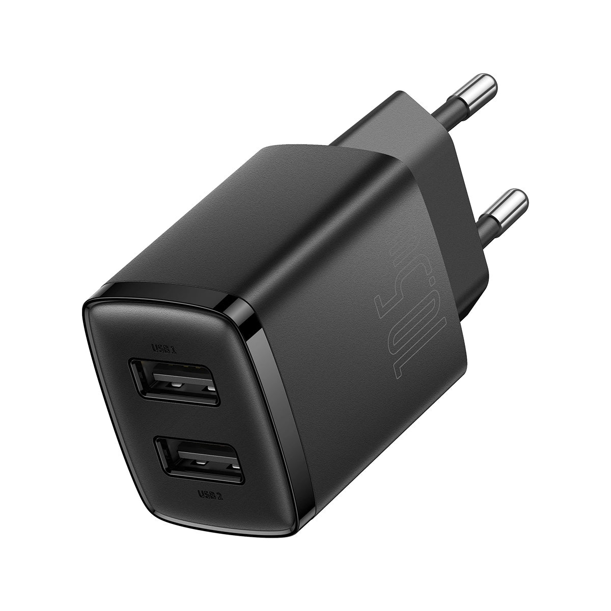 Baseus Compact ładowarka sieciowa 2x USB 10.5W czarny (CCXJ010201) – zdjęcie 3