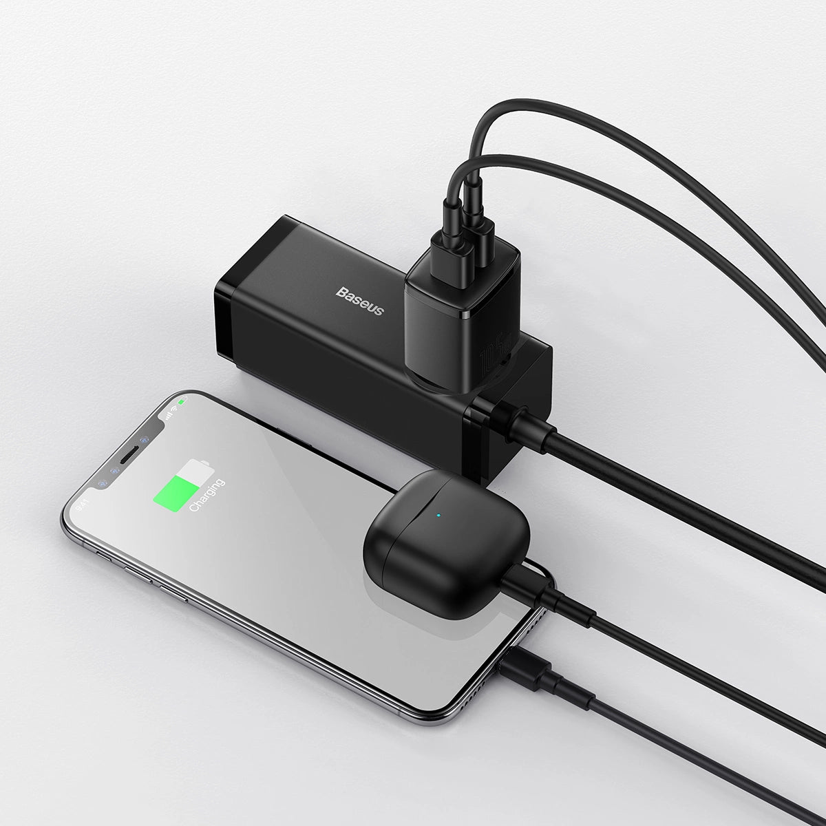 Baseus Compact ładowarka sieciowa 2x USB 10.5W czarny (CCXJ010201) – zdjęcie 10