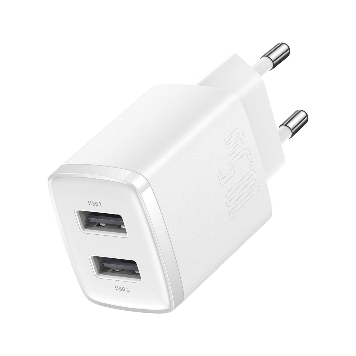 Baseus Compact ładowarka sieciowa 2x USB 10.5W biały (CCXJ010202) – zdjęcie 3