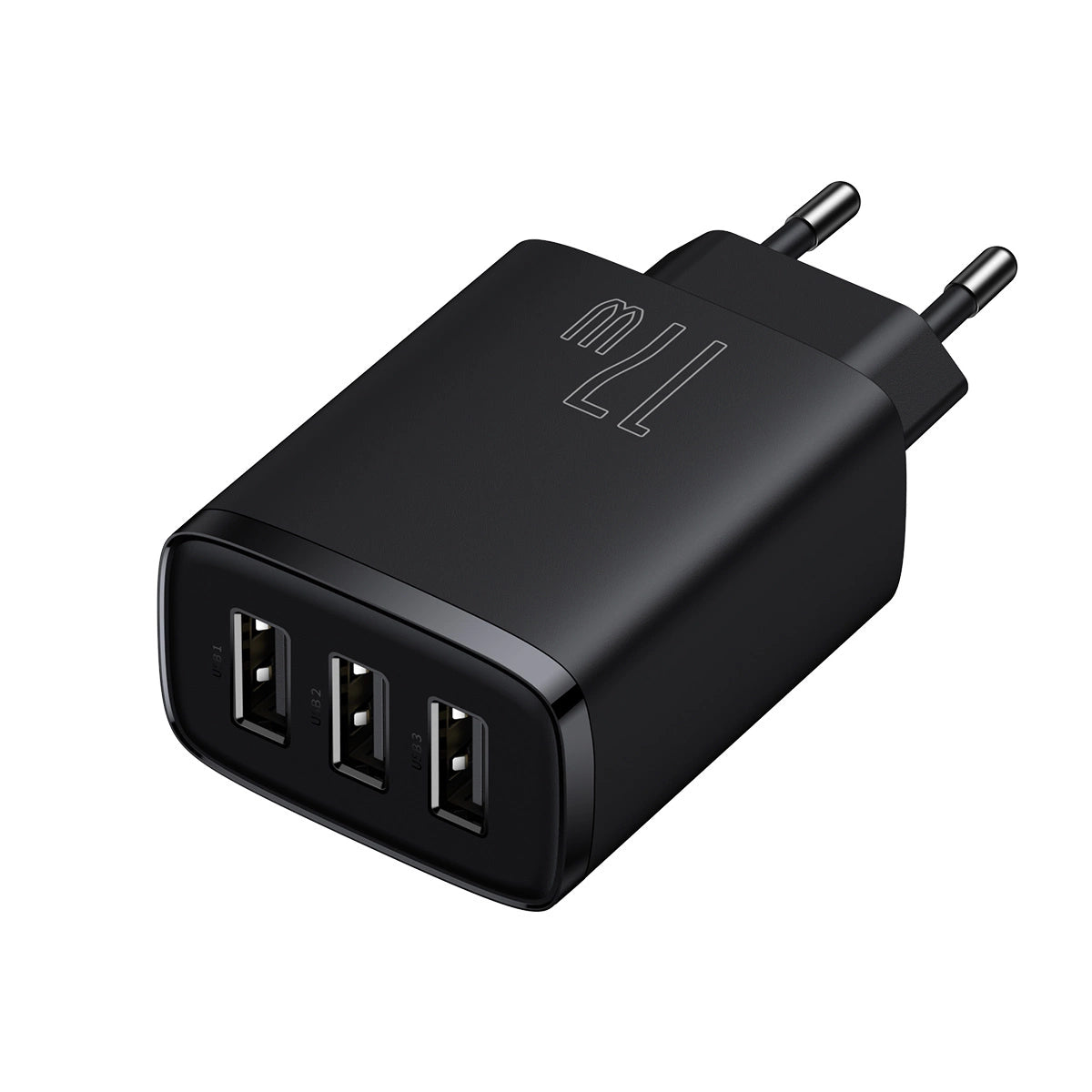 Baseus Compact ładowarka sieciowa 3x USB 17W czarny (CCXJ020101) – zdjęcie 2