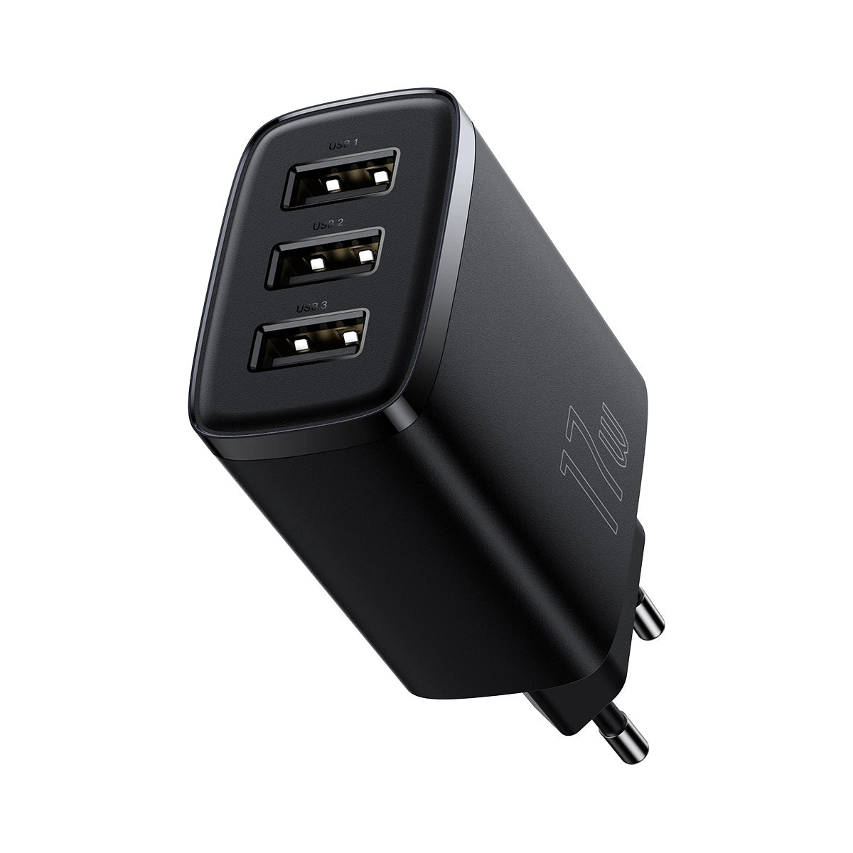 Baseus Compact ładowarka sieciowa 3x USB 17W czarny (CCXJ020101) – zdjęcie 4