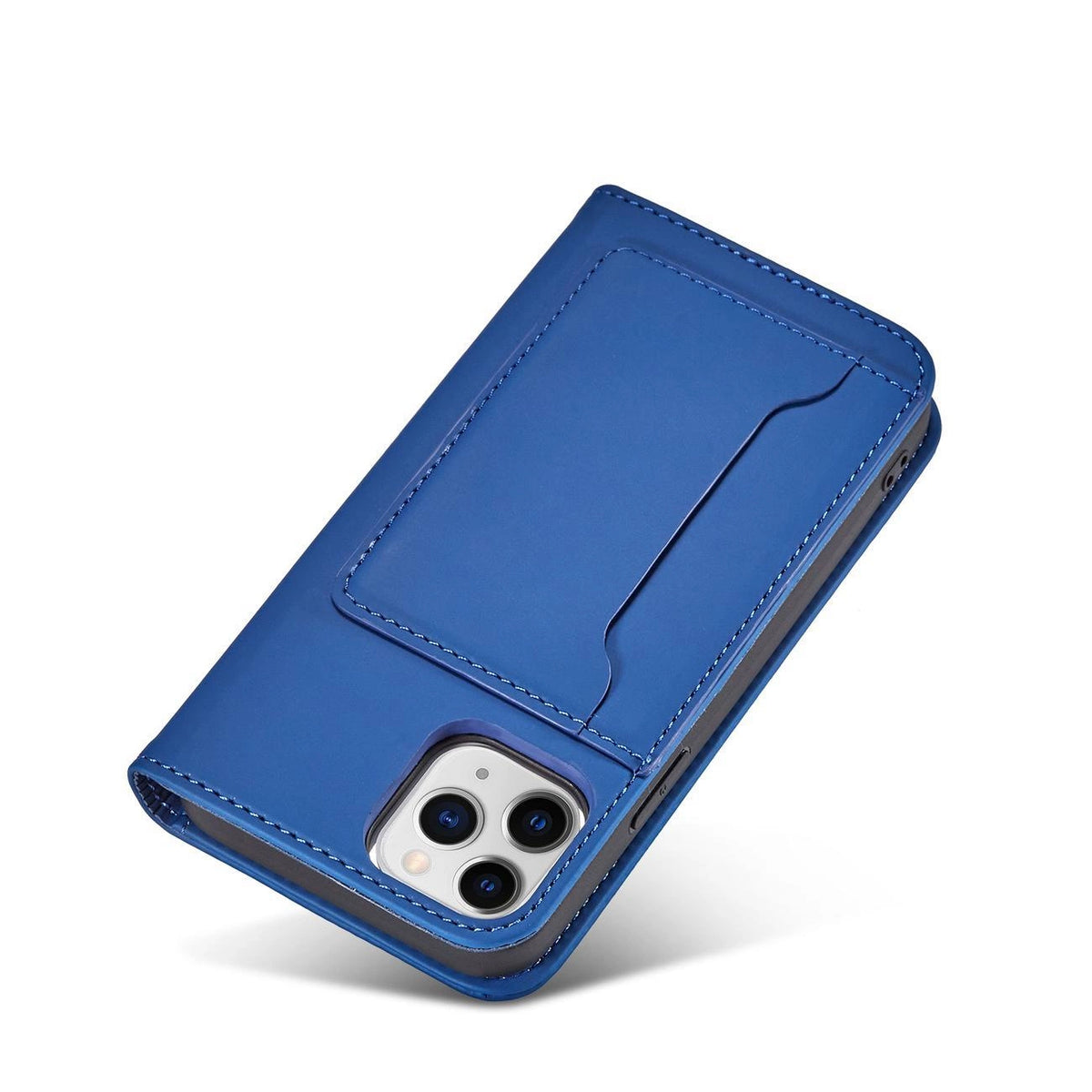 Magnet Card Case etui do iPhone 12 na karty kartę podstawka niebieski – zdjęcie 13