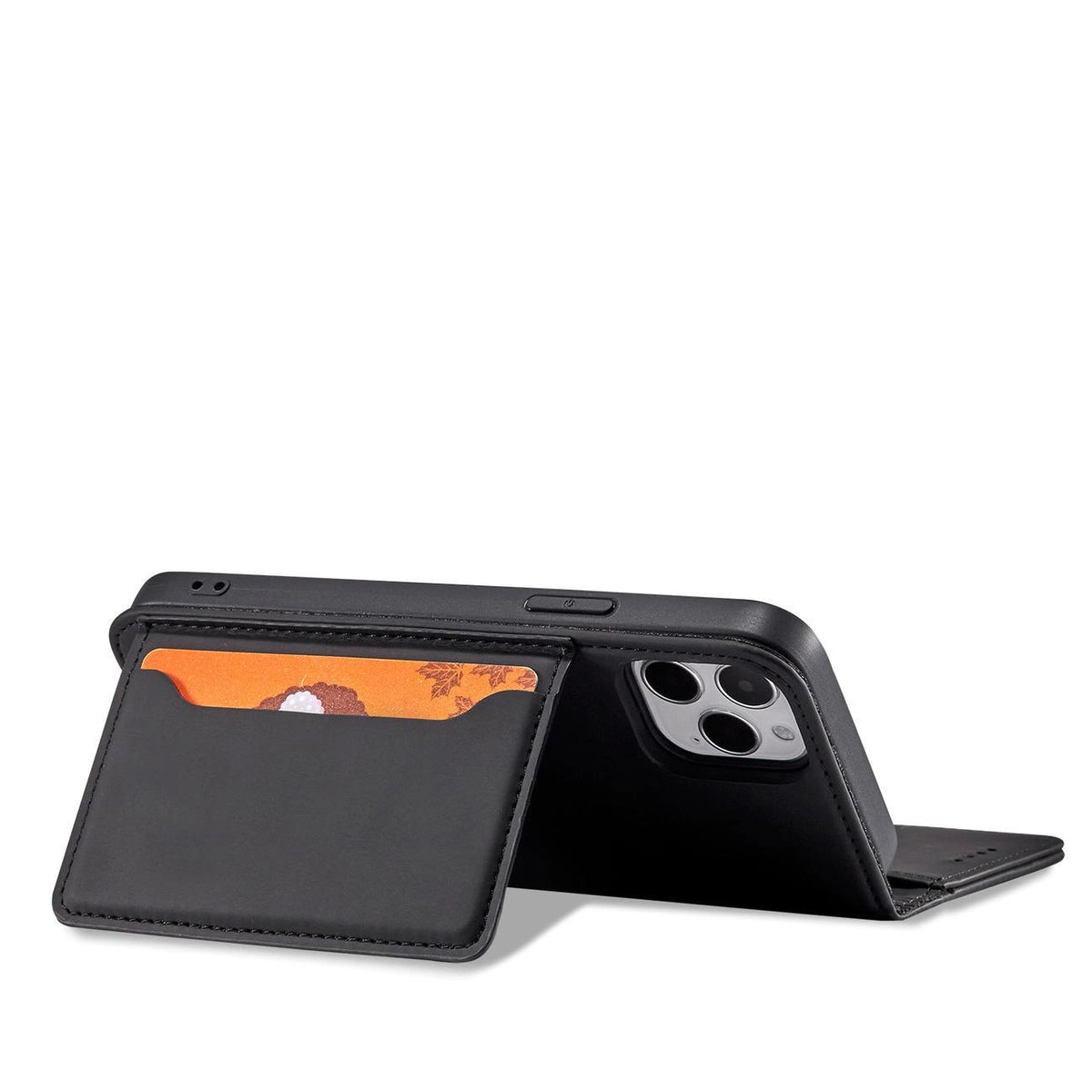 Magnet Card Case etui do iPhone 12 Pro na karty kartę podstawka czarny – zdjęcie 8