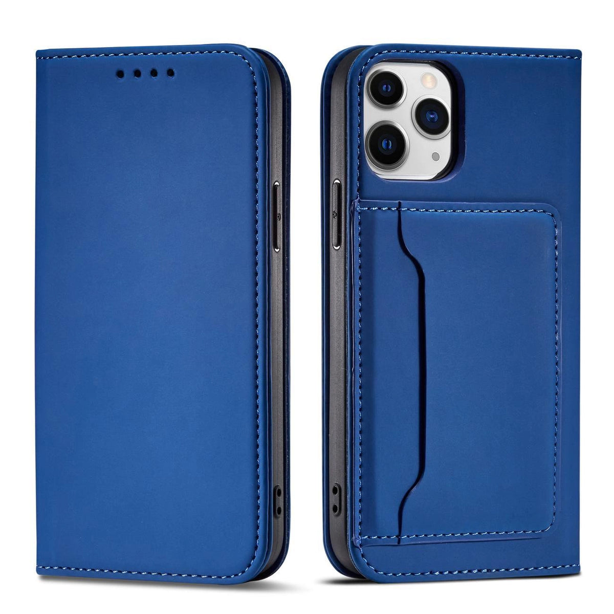 Magnet Card Case etui do iPhone 12 Pro na karty kartę podstawka niebieski