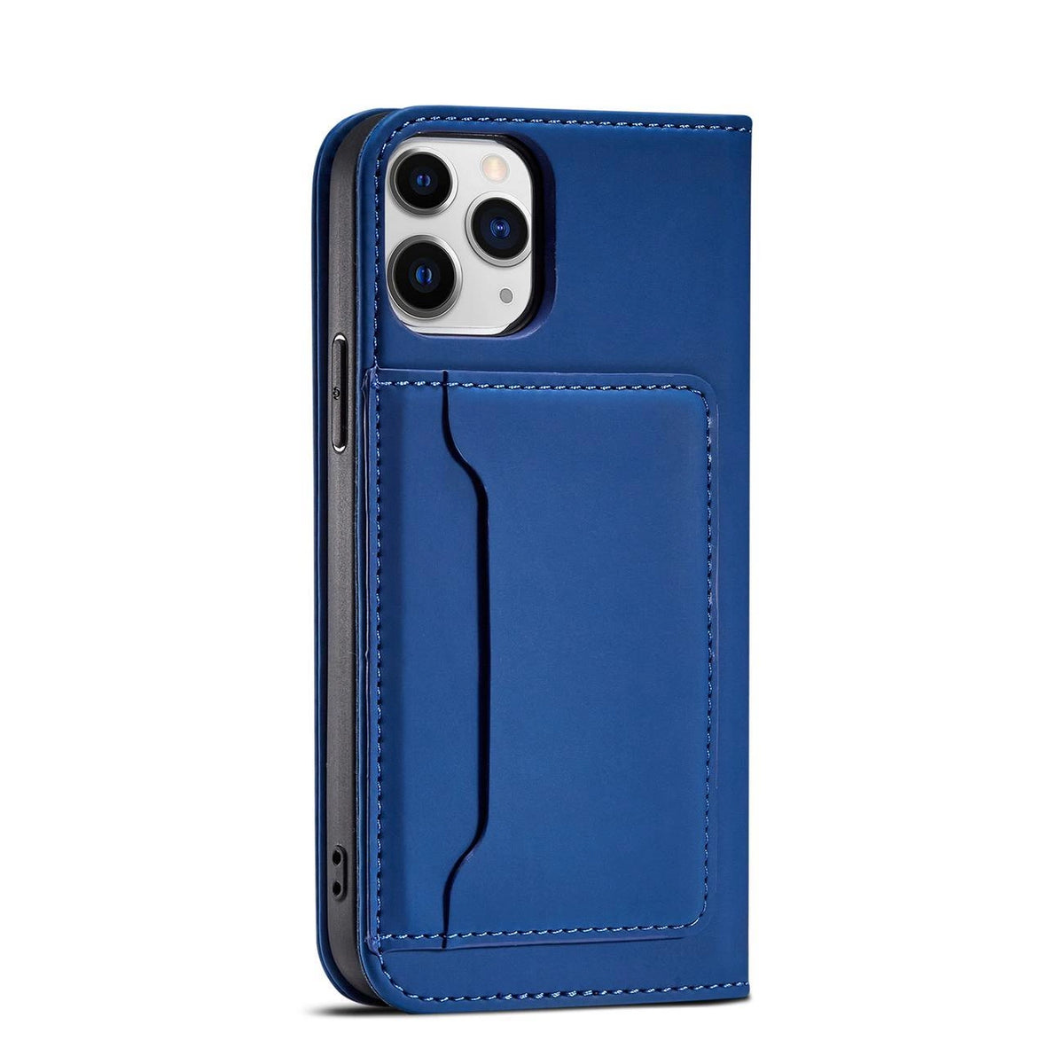 Magnet Card Case etui do iPhone 12 Pro na karty kartę podstawka niebieski – zdjęcie 6