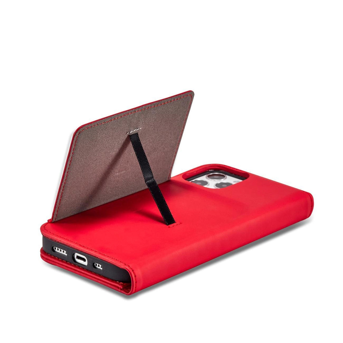 Magnet Card Case etui do iPhone 12 Pro na karty kartę podstawka czerwony