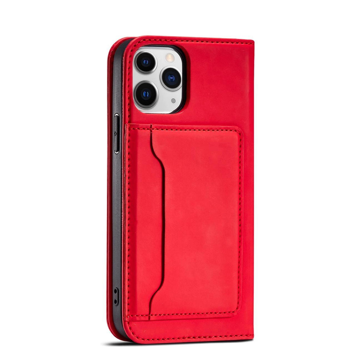 Magnet Card Case etui do iPhone 12 Pro na karty kartę podstawka czerwony