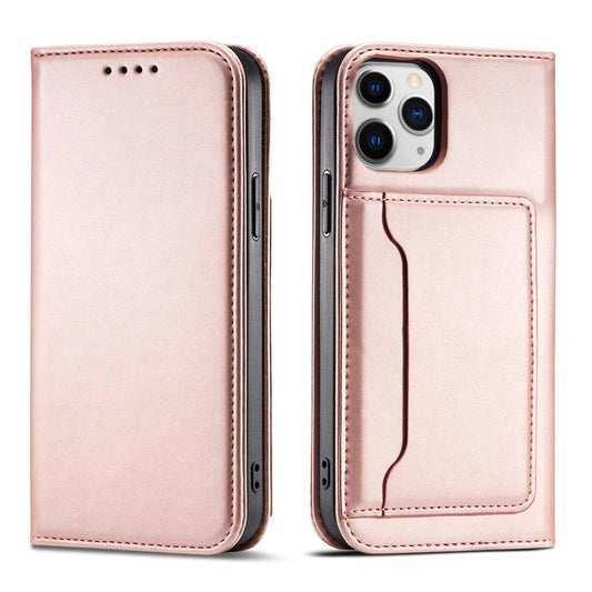 Magnet Card Case etui do iPhone 12 Pro Max na karty kartę podstawka różowy