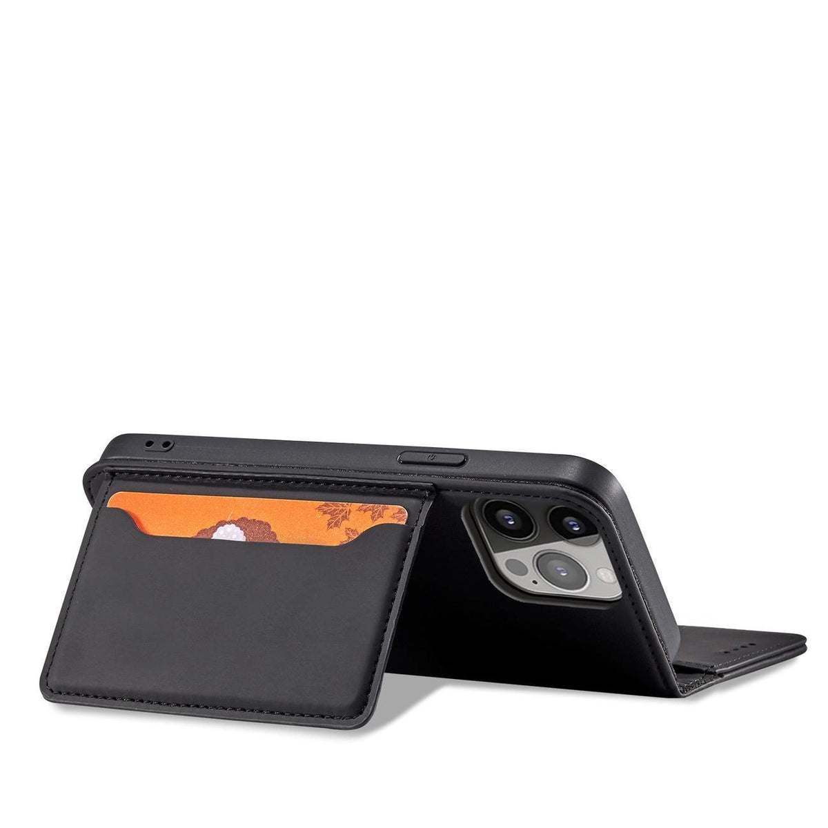 Magnet Card Case etui do iPhone 13 Pro na karty kartę podstawka czarny – zdjęcie 3