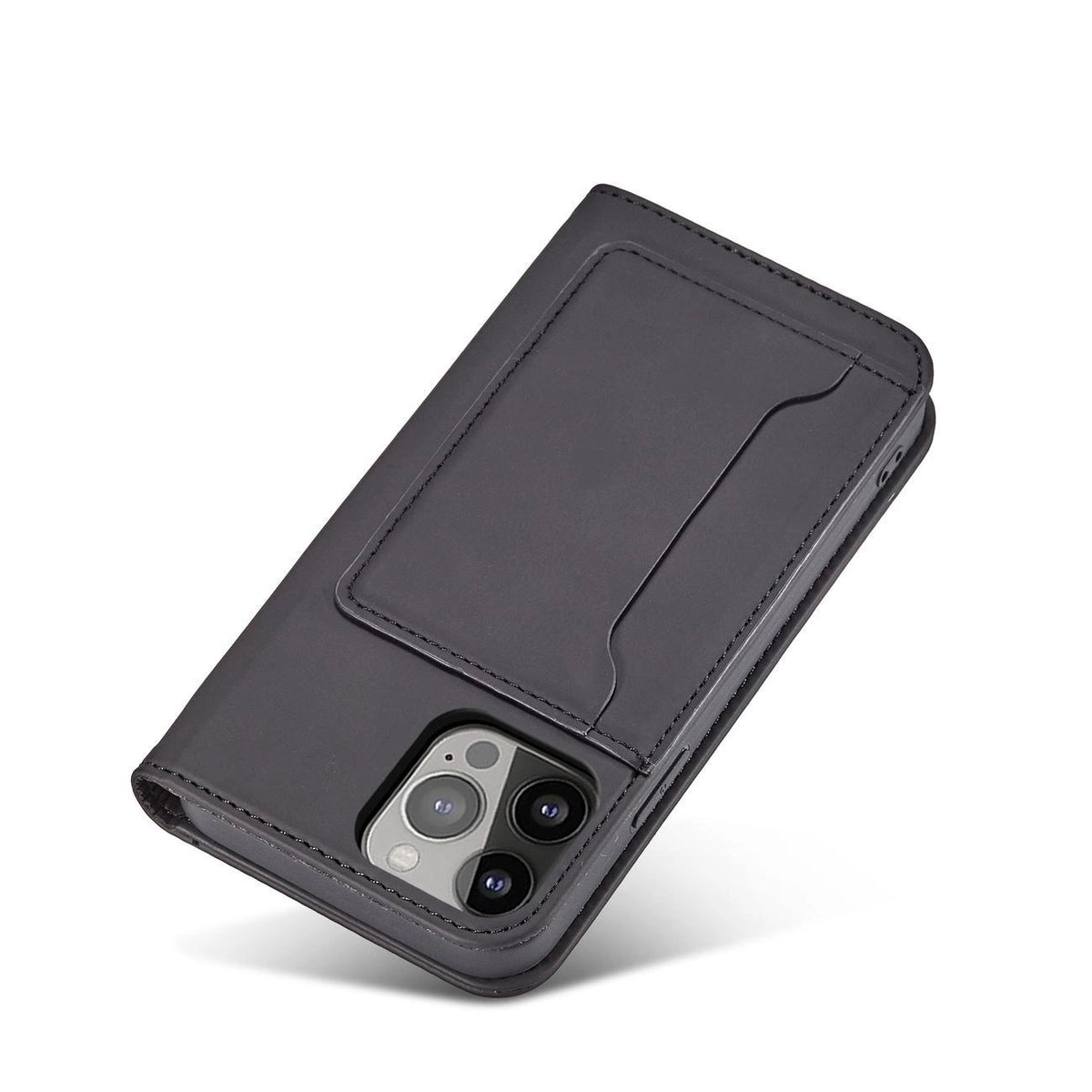 Magnet Card Case etui do iPhone 13 Pro na karty kartę podstawka czarny – zdjęcie 8