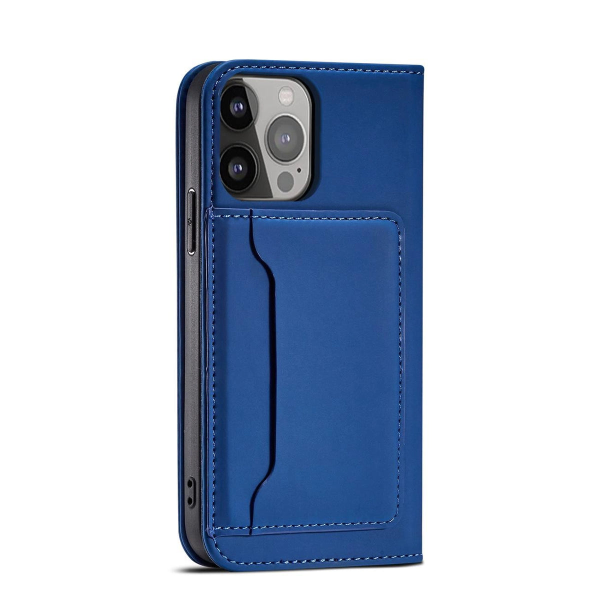 Magnet Card Case etui do iPhone 13 Pro na karty kartę podstawka niebieski – zdjęcie 5